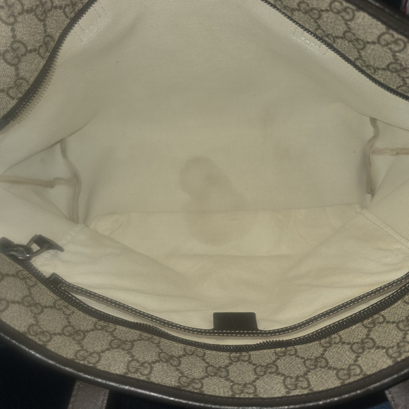 Gucci Beige and Dark Brown Signature Tote - Picture 10 of 14
